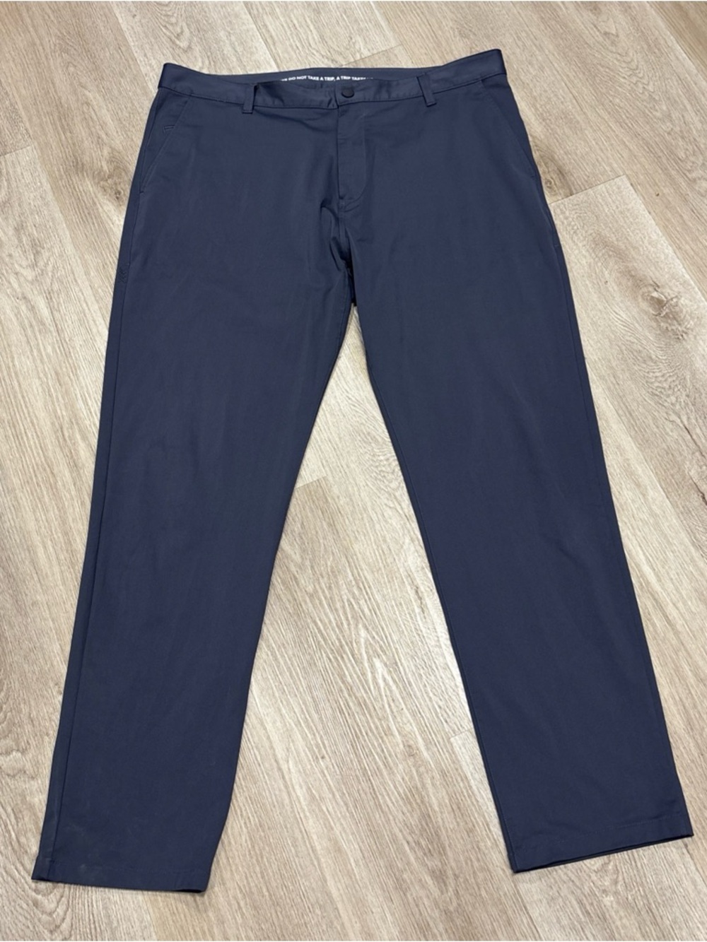 Rhone Pants Mens 38 Blue/grey Commuter Classic Chino Performance Zip Pockets